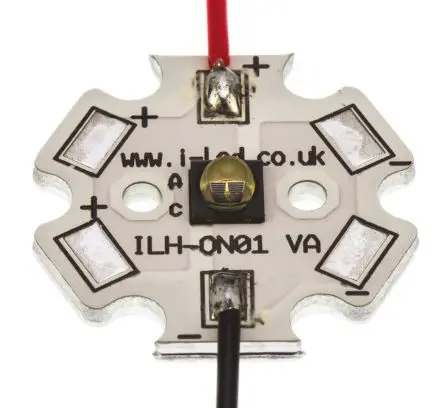 Produktfoto 1 von Intelligent LED Solutions OSLON Black IR-LED Modul, PowerStar, 850 nm, 75 °, 2-Pin, Oberfläche 1-LEDs