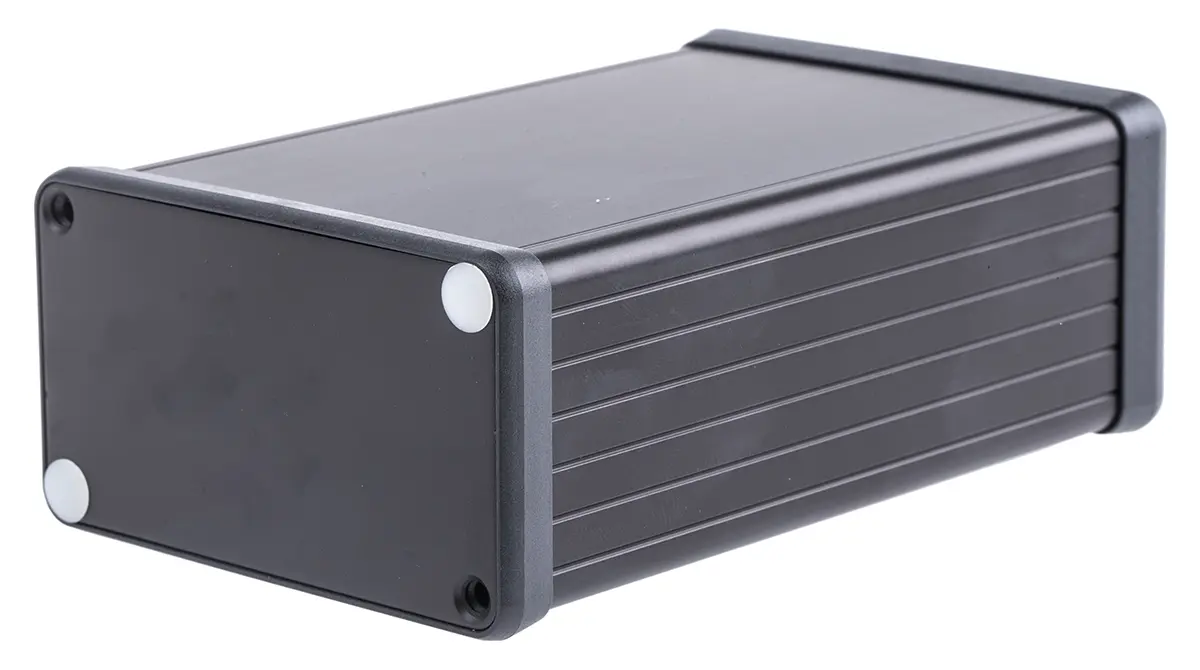 Produktfoto 1 von Hammond 1455; Gehäuse; Aluminium; Schwarz IP54 Breite 78 mm Höhe 43 mm Länge 120 mm