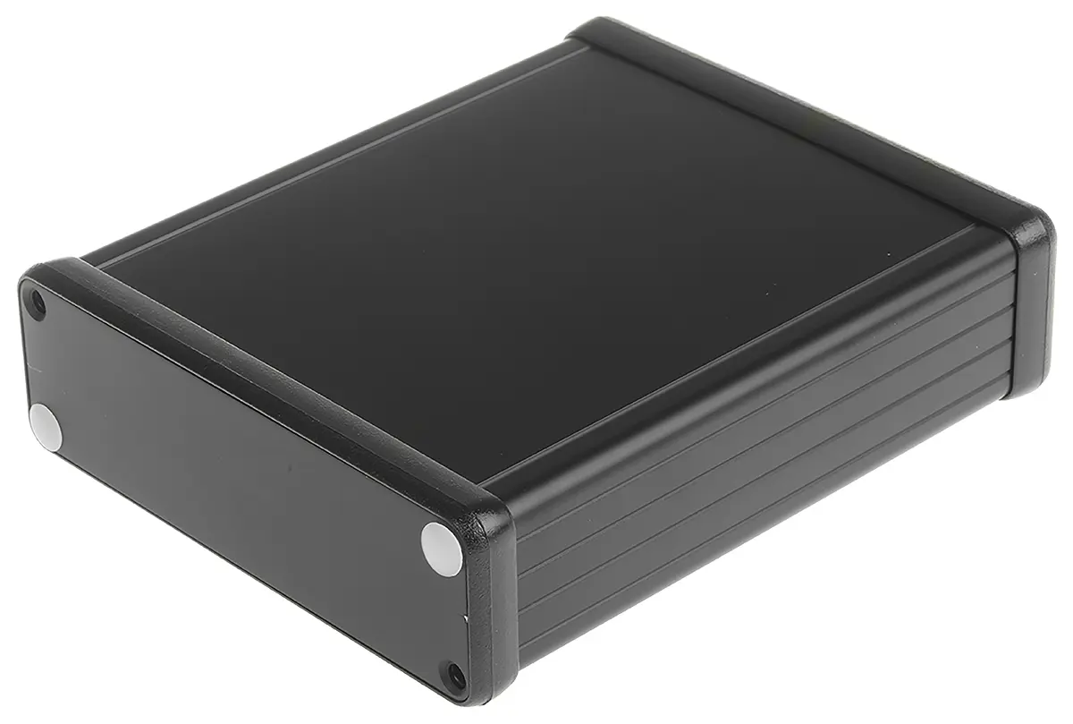 Produktfoto 1 von Hammond 1455; Gehäuse; Aluminium; Schwarz IP54 Breite 103 mm Höhe 31 mm Länge 120 mm