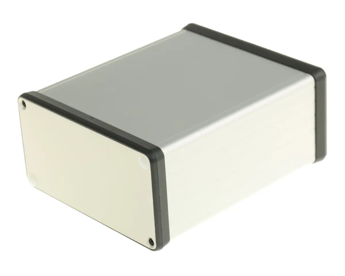 Produktfoto 1 von Hammond 1455; Gehäuse; Aluminium; Silber IP54 Breite 103 mm Höhe 53 mm Länge 120 mm