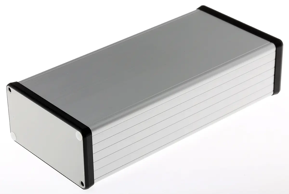Produktfoto 1 von Hammond 1455; Gehäuse; Aluminium; Silber IP54 Breite 103 mm Höhe 53 mm Länge 220 mm