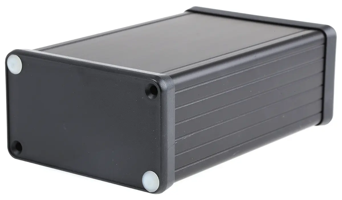 Produktfoto 1 von Hammond 1455; Gehäuse; Aluminium; Schwarz IP54 Breite 78 mm Höhe 43 mm Länge 120 mm