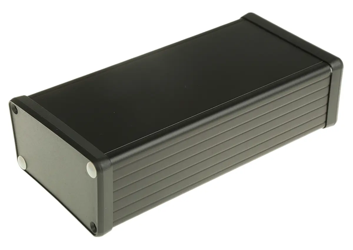 Produktfoto 1 von Hammond 1455; Gehäuse; Aluminium; Schwarz IP54 Breite 78 mm Höhe 43 mm Länge 160 mm