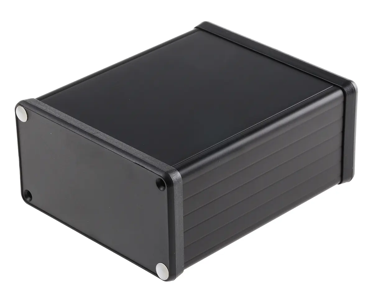 Produktfoto 1 von Hammond 1455; Gehäuse; Aluminium; Schwarz IP54 Breite 103 mm Höhe 53 mm Länge 120 mm