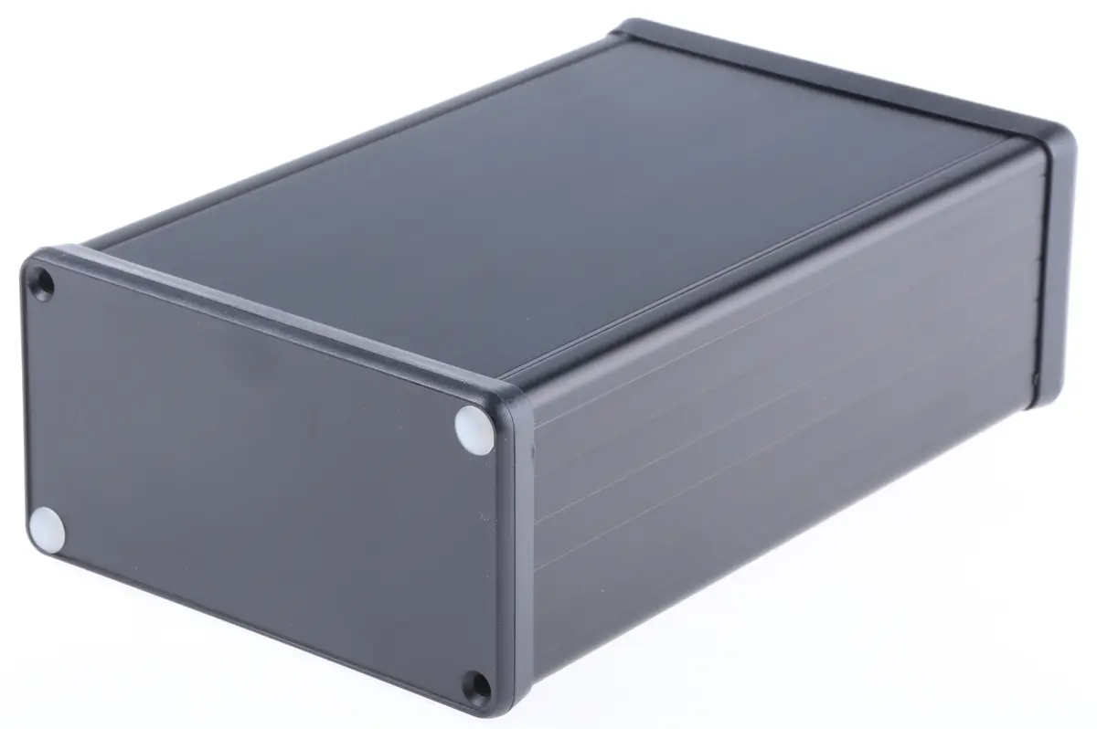 Produktfoto 1 von Hammond 1455; Gehäuse; Aluminium; Schwarz IP54 Breite 103 mm Höhe 53 mm Länge 160 mm