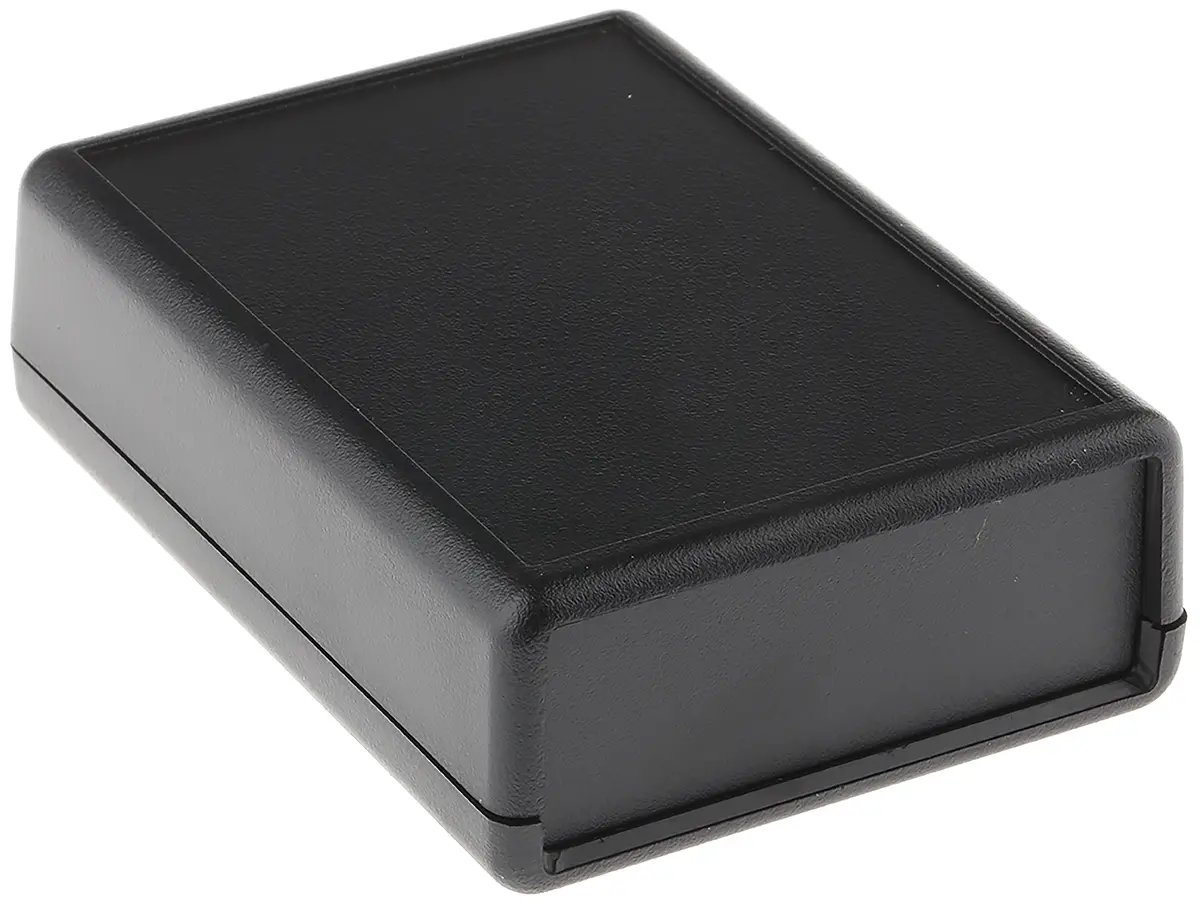 Produktfoto 1 von Hammond, Gehäuse, Schwarz, ABS, IP54 28 mm, 92 mm, 66 mm, 1593