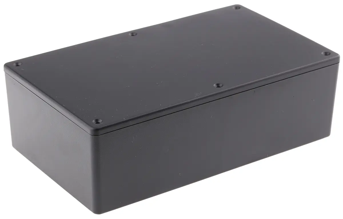 Hammond 1591; Gehäuse; Schwer entflammbares ABS; Schwarz IP54 Breite 112 mm Höhe 56 mm Länge 193 mm