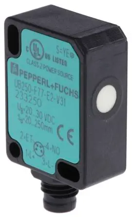 Produktfoto 1 von Pepperl + Fuchs UB250 M8 Ultraschall-Näherungssensor, Kubisch 250 mm / 200mA PnP, IP67 30 V dc