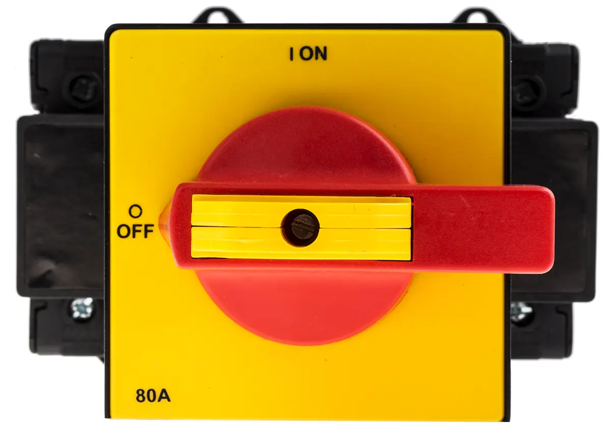 Produktfoto 1 von RS PRO Trennschalter 6P-polig 80A Rot IP 65 55kW 690V ac 1, 3-phasig 6 Schließer