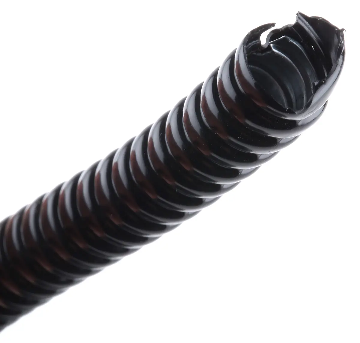 Produktfoto 1 von RS PRO Leerrohr verzinkter Stahl, Ø 12mm nom. flexibel, Schwarz A ø 11mm I ø 8.2mm x 25m