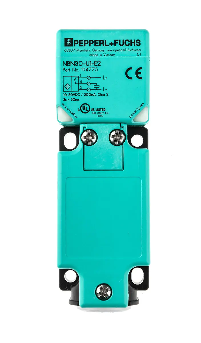 Produktfoto 1 von Pepperl + Fuchs M20 Induktiver Näherungssensor, Kubisch PnP / 200mA 30 mm, IP68, IP69K 30 V dc