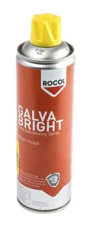 Rocol 500 ml Galva Bright Galvanisierte Sprühlackierung Grau Glänzend