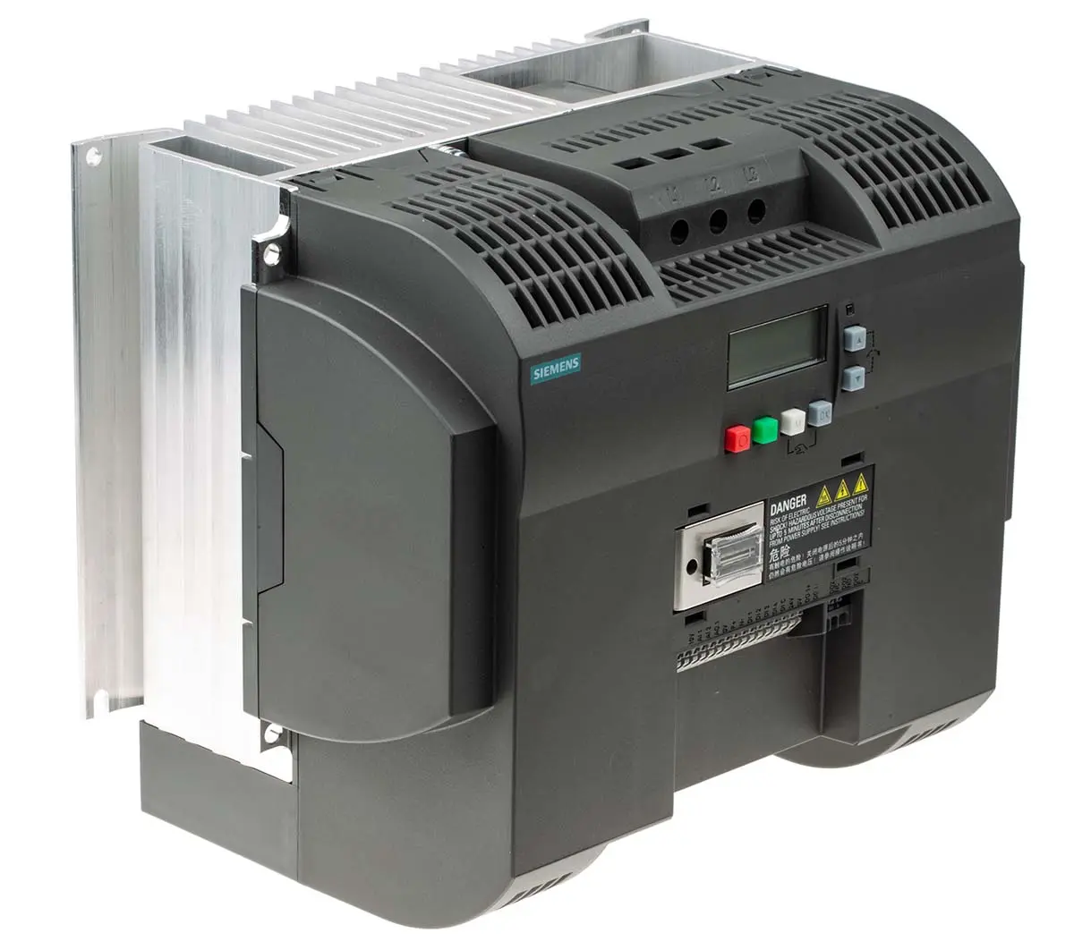 Produktfoto 1 von Siemens SINAMICS V20 3-Phasen Frequenzumrichter 7.5 kW 480 V 16.5 A 550Hz