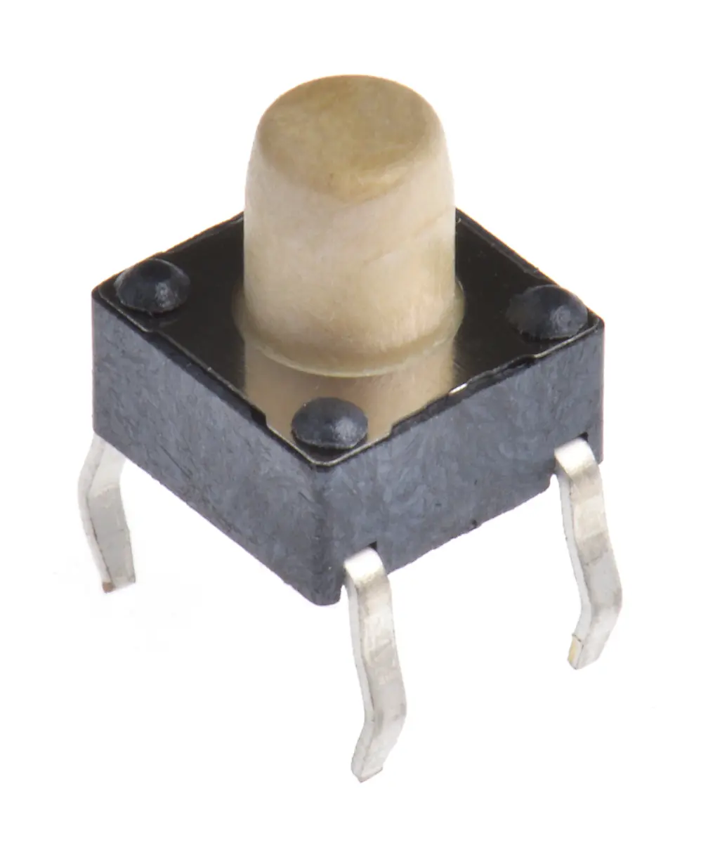 Produktfoto 1 von Würth Elektronik Taster SPST, Lötanschluss 50 mA @ 12 V dc Tastend 3.6mm Taster Weiß, 6.2 x 6.5mm B. 6.2mm L. 6.5mm