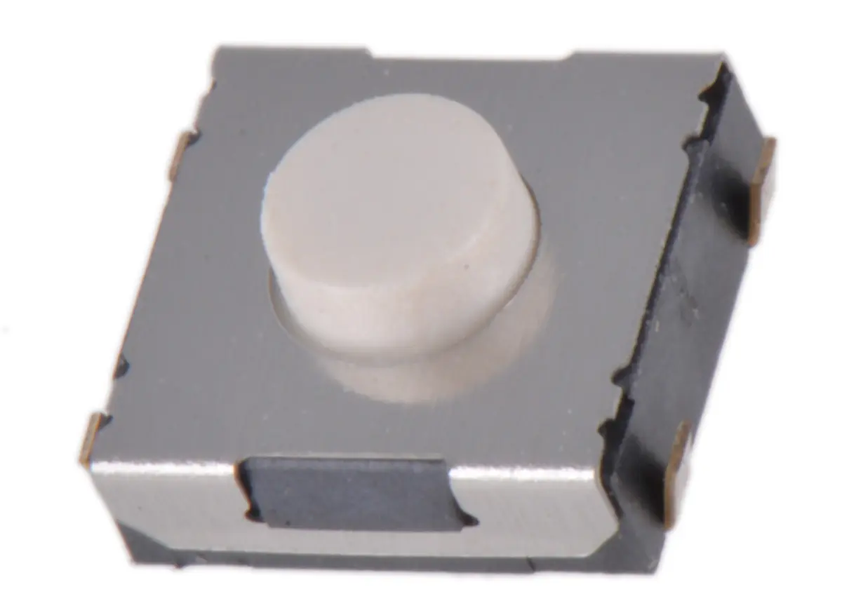 Produktfoto 1 von Würth Elektronik Taster SPST, Lötanschluss 50 mA @ 12 V dc Tastend 1.1mm Taster Weiß, 6.2 x 6.2mm B. 6.2mm L. 6.2mm