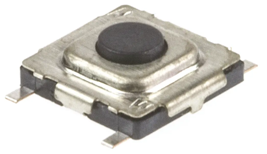 Produktfoto 1 von Wurth Elektronik Taster SPST Taster, Lot 20mA Tastend 0.3 mm Schwarz Oberfläche B. 5mm L. 5 mm