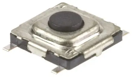 Produktfoto 1 von Wurth Elektronik Taster SPST Taster, Lot 20mA Tastend 0.3 mm Schwarz Oberfläche B. 5mm L. 5 mm
