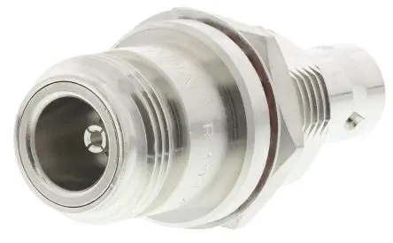 Produktfoto 1 von Radiall HF Adapter, 50 Ω, Gerade, 4GHz Buchse Buchse, Koaxial Nennspannung