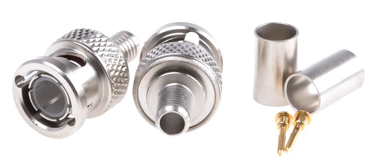 Produktfoto 1 von Radiall BNC Stecker Koaxialsteckverbinder BNC-Steckverbinder, Kabel, für RG59-Kabel, 75 Ω Crimpbefestigung, Standard,