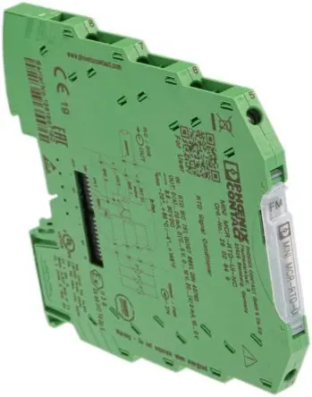 Produktfoto 1 von Phoenix Contact Serie 3RS7025 Signalwandler 30V dc, 9.6 V dc, Widerstands-Temperaturfühler (RTD) -200 → +850 °C, 0 →