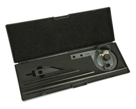 Produktfoto 1 von RS PRO Nonius Winkelmesser 150 mm Schmiege, Edelstahl
