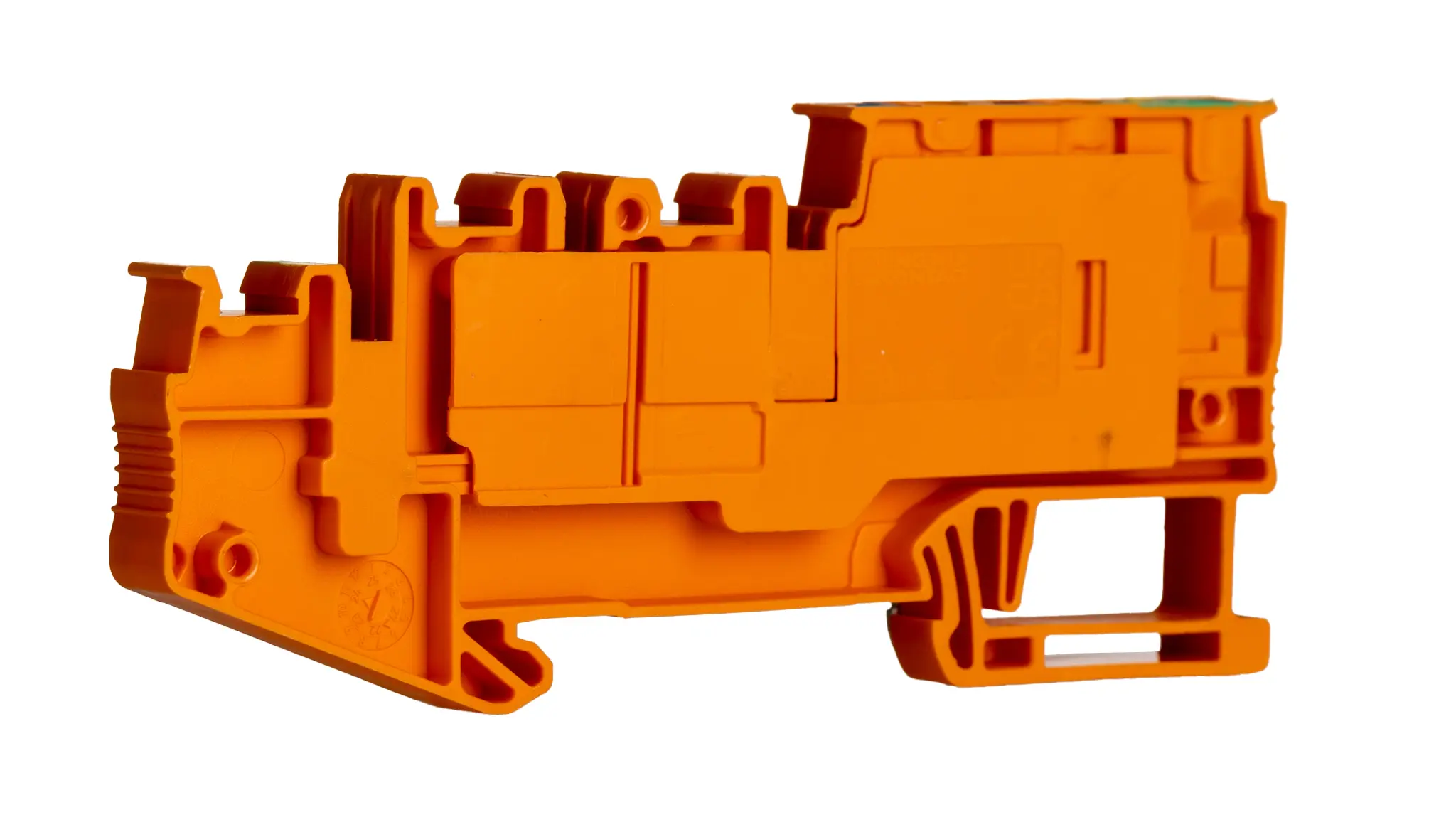 Produktfoto 1 von Phoenix Contact PTIO-IN 2.5/4-PE OG Anschlussklemmenblock DIN-Schiene 4 Orange, 1.5 mm², 250 V Einsteck-Anschluss