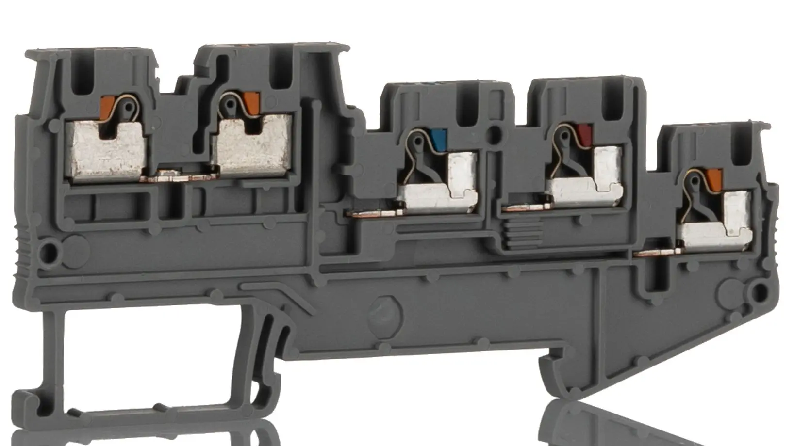 Produktfoto 1 von Phoenix Contact PTIO 1.5/S/4 Anschlussklemmenblock DIN-Schiene 4 Grau, 1.5 mm², 250 V Einsteck-Anschluss