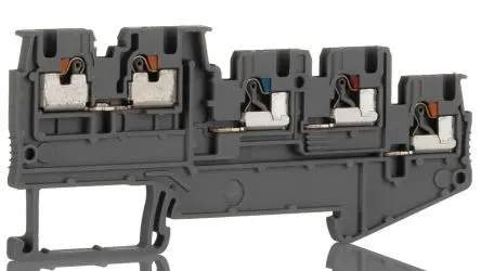Produktfoto 1 von Phoenix Contact PTIO 1.5/S/4 Anschlussklemmenblock DIN-Schiene 4 Grau, 1.5mm², 250V Einsteck-Anschluss