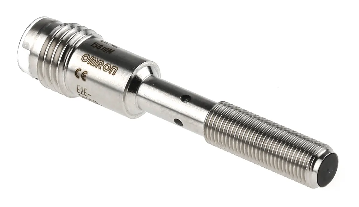 Produktfoto 1 von Omron E2E M5 Näherungssensor Induktiv, Gewinderohr 1,2 mm PNP 10 → 30 V dc / 100 mA NO, IP67