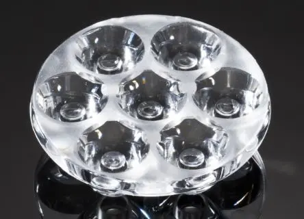 Produktfoto 1 von Ledil Anna LED Linse 7-LEDs Rund aus Polymethylmethacrylat Punkt, Klar 18 °, Ø 40 mm x 10.7 mm