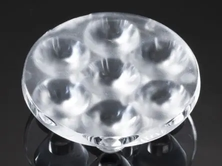 Ledil Anna LED Linse 7-LEDs Rund aus Polymethylmethacrylat Mittel, Klar 20 °, Ø 40 mm x 10.7 mm