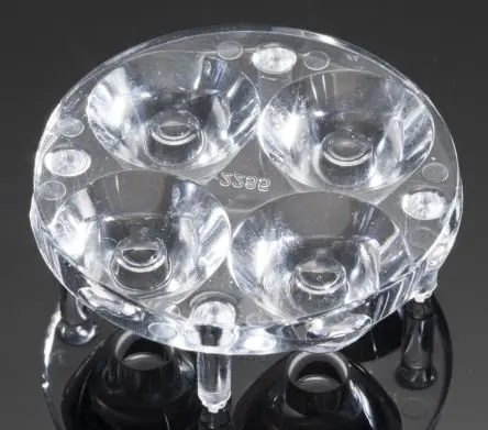 Produktfoto 1 von Ledil Angie LED Linse 4-LEDs Rund aus Polymethylmethacrylat Punkt 15 °, Ø 34 mm x 10.7 mm, für Cree XP-E, Cree XP-G,
