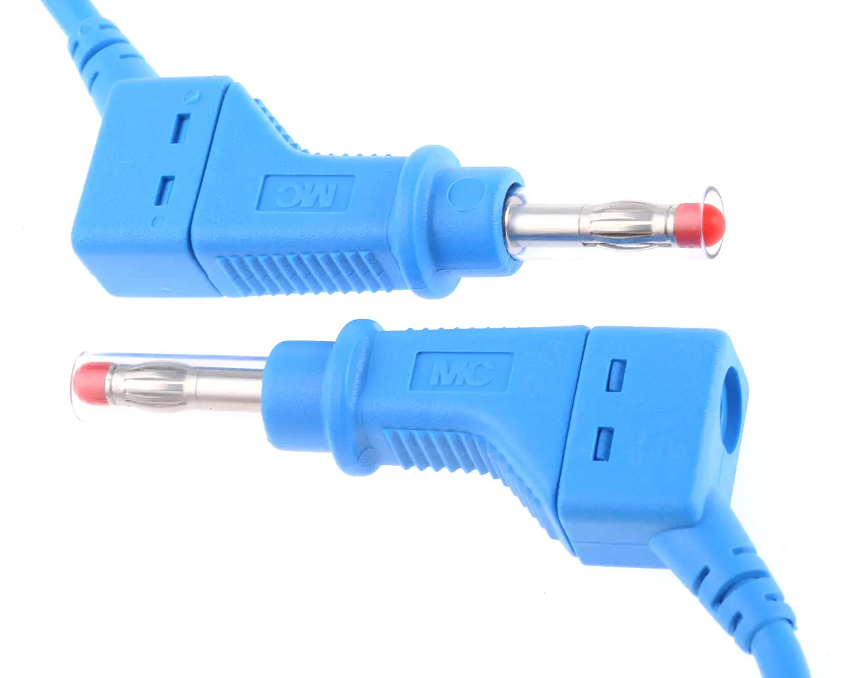 Produktfoto 1 von Staubli Steckverbinder-Messleitung 32A Stecker / Stecker, Blau Polyvinylchlorid-isoliert 2 m, 600 V