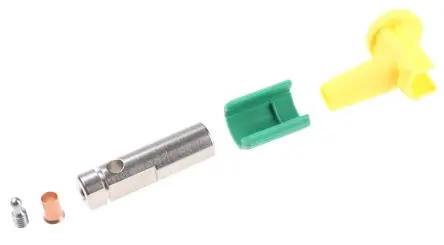 Produktfoto 1 von Staubli 6 mm Buchse Grün, Gelb Bananenstecker, Kontakt Vernickelt, Schraubanschluss