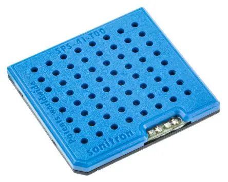 Produktfoto 1 von Sonitron Piezoelektrischer Miniatur-Lautsprecher, 90 dB 450 Hz, 880 nF 20 kHz 60 V 4.5 mm 43.5 mm 41mm