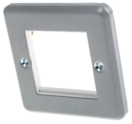Produktfoto 1 von MK Electric Lichtschalterabdeckung Grau Metall 1 Ausbrüche B. 86mm