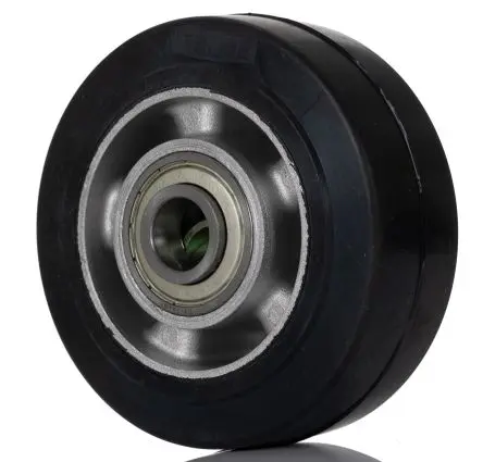 Produktfoto 1 von Tente Rollwagenrolle Schwarz, Mat. Gummi, 600 kg Ø 125 mm, B. 50 mm