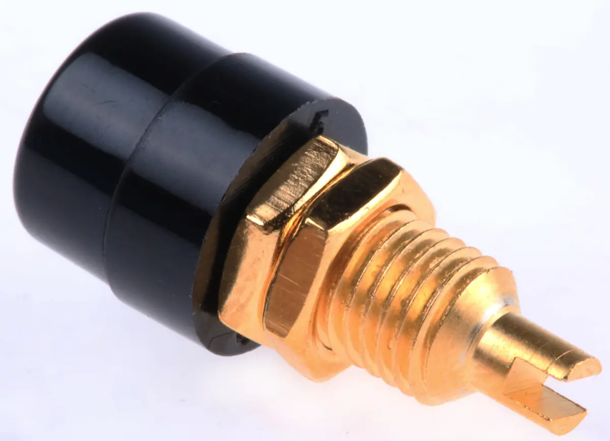 Produktfoto 1 von Hirschmann Test & Measurement 4 mm Buchse Schwarz Buchse für Laborstecker, Kontakt Gold, 60 V Lot