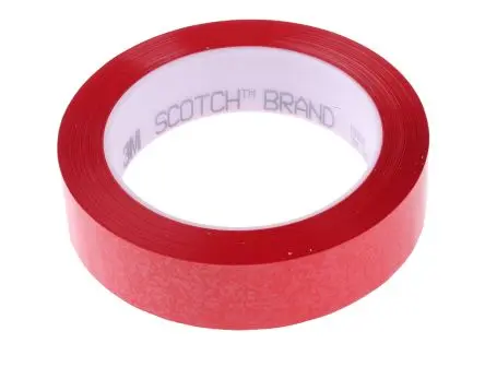 Produktfoto 1 von 3M 850 Scotch Polyester Abdeckband Rot, Stärke 0.05 mm Acryl-Kleber 25mm x 66 m