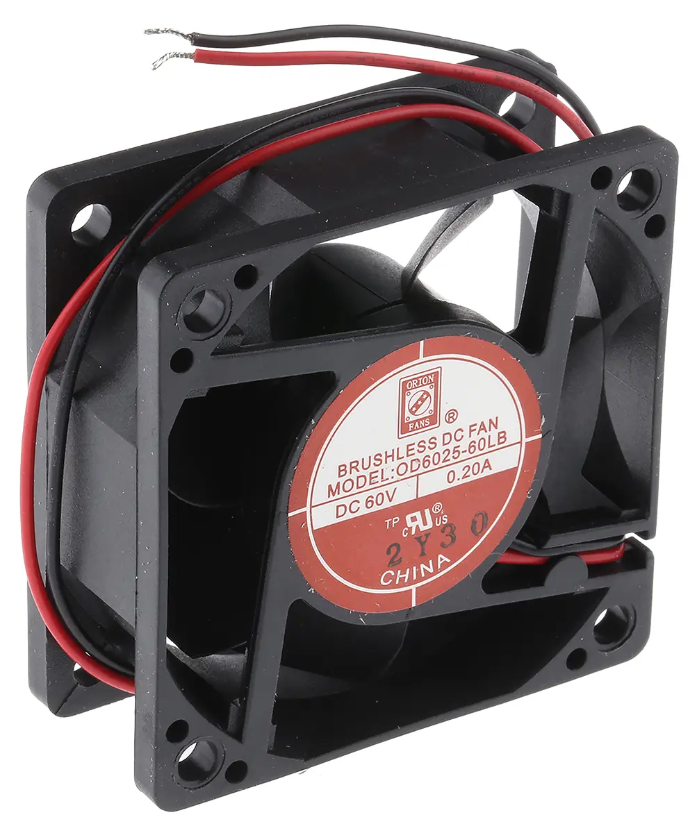 Produktfoto 1 von RS PRO DC-Axiallüfter, Kugellager, 60 V dc / 12W, 60 x 60 x 25mm, 5000U/min, 26cfm