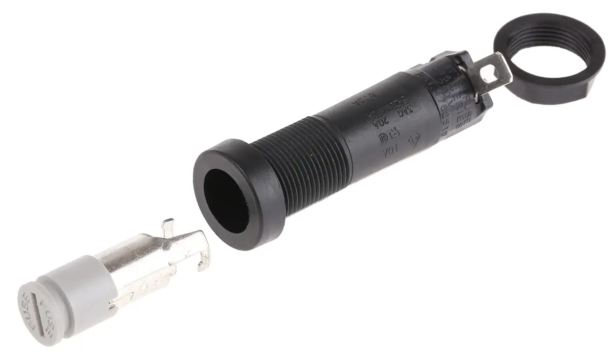 Produktfoto 1 von Littelfuse Sicherungshalter für 6.3 x 32mm Sicherungen 20A 250V ac, Serie 345 1P-polig