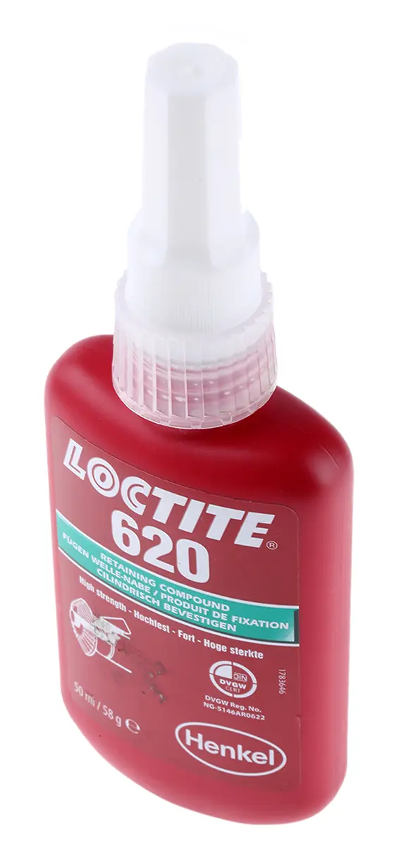 Produktfoto 1 von Loctite 620 Fügeklebstoff, Hoch Flüssig Grün Methacrylatester, Flasche 50 ml, 230 °C, -55 °C