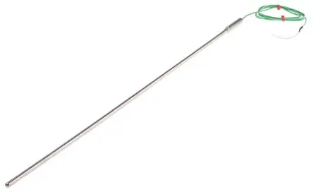 Produktfoto 1 von RS PRO RS015/0816 Edelstahl 310, Edelstahl 321 Mineralisoliertes Thermoelement Typ K, Ø 6 mm x 500 mm -40 °C → 1100 °C