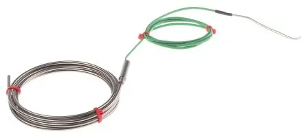 Produktfoto 1 von RS PRO RS015/0816 Edelstahl 321, Edelstahl 310 Mineralisoliertes Thermoelement Typ K, Ø 3 mm x 1.5 m -40 °C → 1100 °C