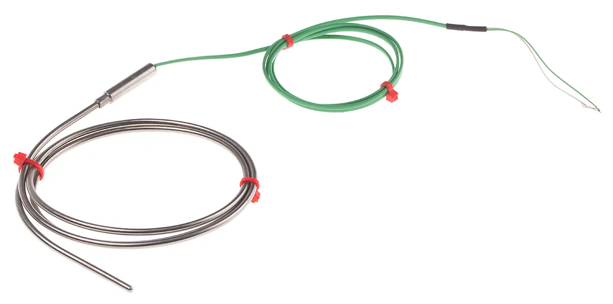 Produktfoto 1 von RS PRO Edelstahl Mineralisoliertes Thermoelement Typ K, Ø 3mm x 1m → +1100°C