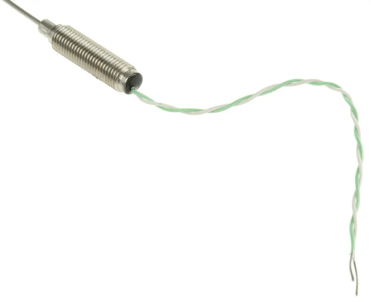 Produktfoto 1 von RS PRO Edelstahl Mineralisoliertes Thermoelement Typ K, Ø 1.5mm x 2m → +1100°C