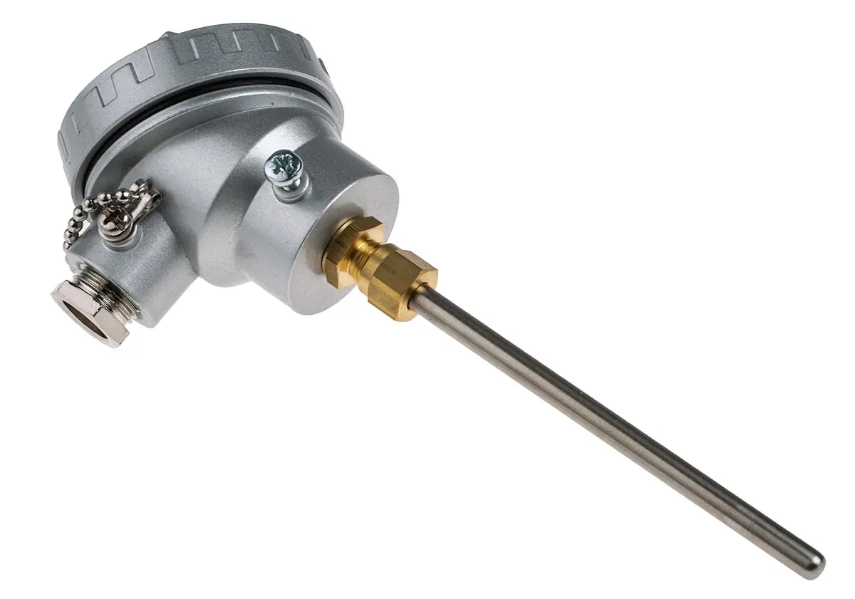 Produktfoto 1 von RS PRO Edelstahl Mineralisoliertes Thermoelement Typ K, Ø 6mm x 100mm → +1100°C
