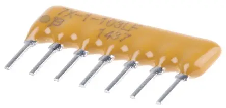 Produktfoto 1 von Bourns Serie 4600X Widerstands-Array BUS, 6 x 10 kΩ, 0.88 W 2 %, Bauform SIP Stift