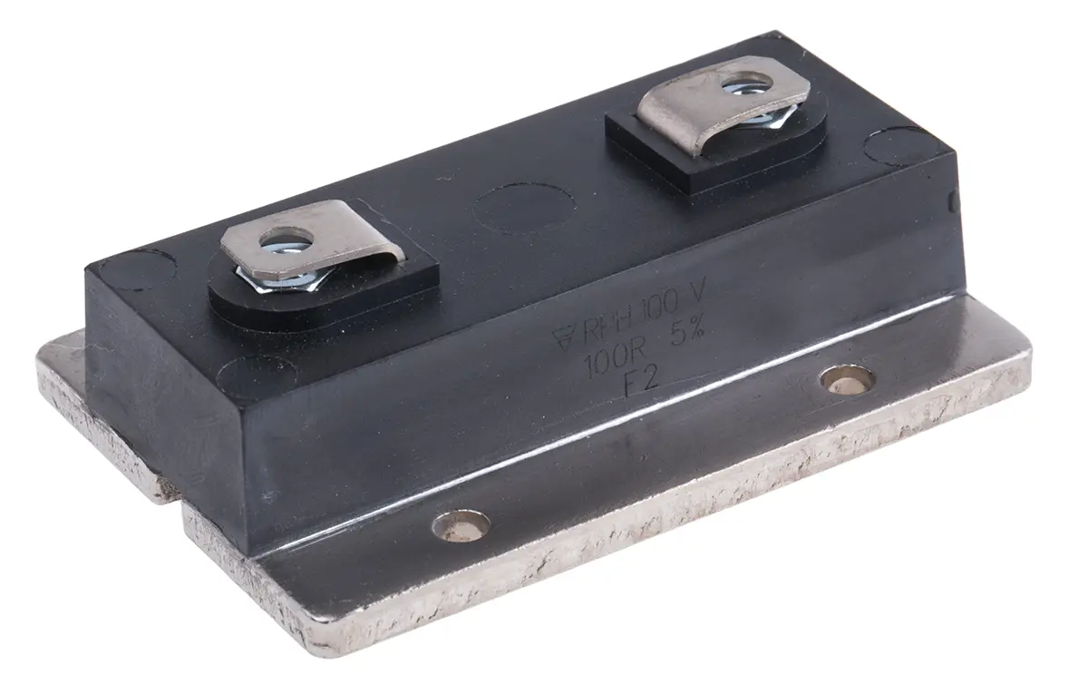 Produktfoto 1 von Vishay RPH100 Dickschicht Lastwiderstand 100Ω ±5% / 100W, Planar Schraubanschluss, -55°C → +125°C