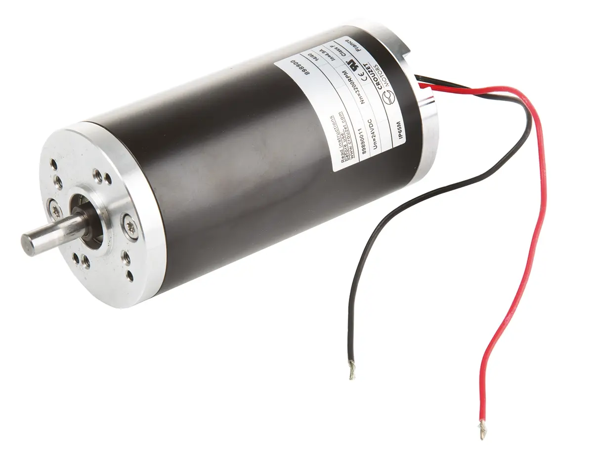 Crouzet Bürstenmotor Gleichstrommotor bis 290 mNm, 24 V dc / 209 W, 3430 rpm, Wellen-Ø 8 mm x 155 mm x 25 mm